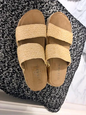 Serra Tan Braided Double-Strap Slide Sandals thumbnail 4