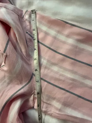 Victoria's Secret Pink and White Striped Button-Down Shirt thumbnail 7