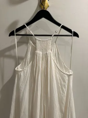 FREE PEOPLE Tip Toeing Tulip Midi Dress in Whisper White Size Small thumbnail 8