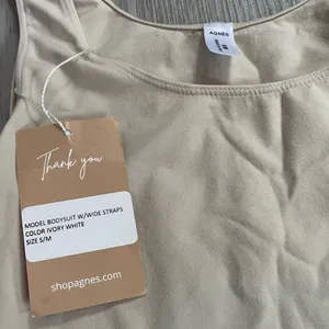 Agnes Cream Scoop-neck Bodysuit size S/M thumbnail 6