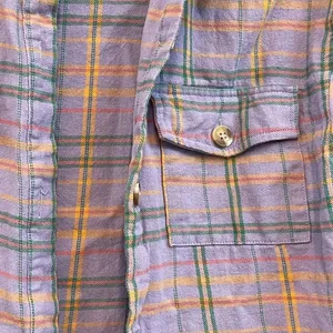 The Nines Boutique XS Purple Plaid checkered Button Down flannel thumbnail 9