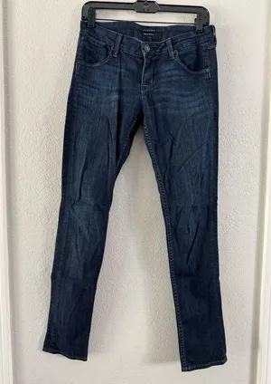 Hudson Metallic W427DHA Straight Skinny Denim Jeans 27 thumbnail 1