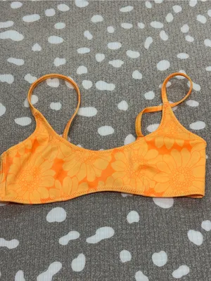 Triangl swim tangerine floral bikini top rina scoop neck tank thumbnail 8