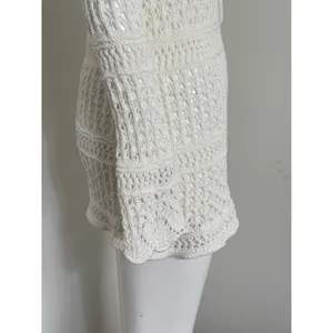 Women's Crochet Cover Up 100% Cotton Beachy Long Sleeve Size M Cottagecore thumbnail 5