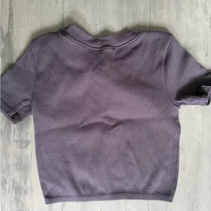 Zara Women's Ribbed Purple Top thumbnail 4