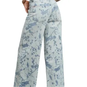 BDG Low & Wide Floral Print Jeans thumbnail 3