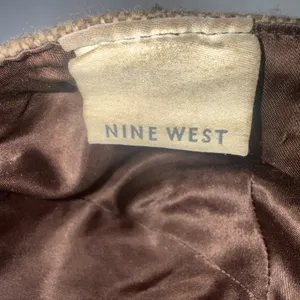 Vtg Y2K Nine West Newsboy‎ Hat Tweed Cap Retro Wool Blend Buckle Detail Preppy thumbnail 7