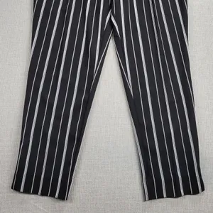 Nine.Eight Womens Pant Size 6 Black White Striped Belted Cropped Career Business thumbnail 7