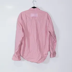 Ami Cotton Poplin Collared Long Sleeve Button Down Blouse Shirt Pink Small thumbnail 4