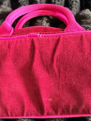 PINK Victoria's Secret Hot Pink Tote with Gold Heart thumbnail 7