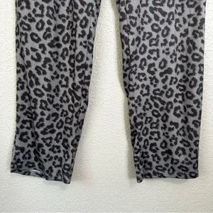 Lucky Brand Gray and Black Leopard Very Sofy Pajama Set, Sz Medium thumbnail 10