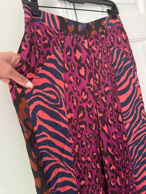 Lowry Farm Pants Farm Rio Mixed Print Wide-Leg Pants, Size S thumbnail 8