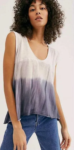 Free People We The Free Paradise Swing Tee in Purple Ombre thumbnail 1