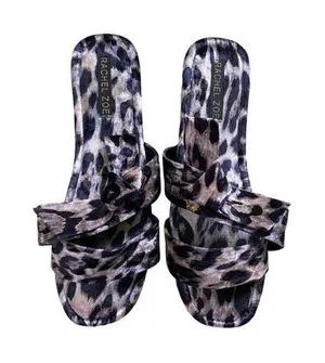 Rachel Zoe Women's Animal Print Slipper Sandal With‎ a bow Sz 10 thumbnail 1
