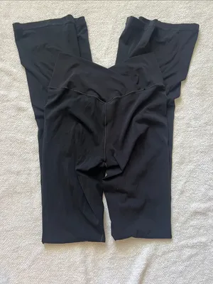 Aerie Black High-Waisted Crossover "Real Me" Flare Leggings thumbnail 4