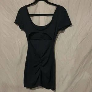 Black workout romper thumbnail 2