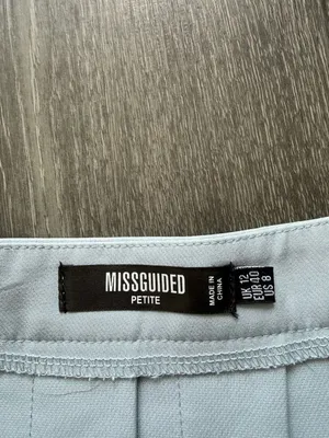 Missguided Light Blue Pleated Skater Mini Skirt thumbnail 3