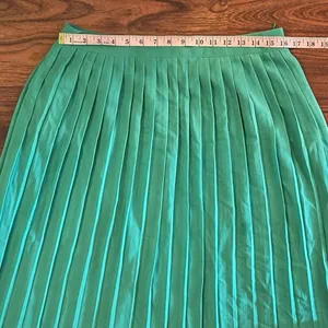 Vintage Green Pleated Skirt Size M thumbnail 3