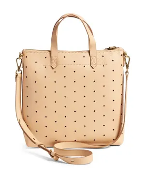 Madewell Mini Transport Perforated Leather Crossbody Bag - J4660‎ - Tan thumbnail 1