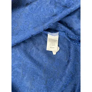 Avenue Royal Blue Burnout Velvet Floral V Neck Long Sleeve Tunic Top Plus‎ 18 20 thumbnail 5