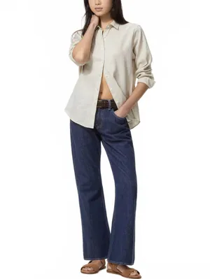 Uniqlo Bootcut Jeans NWT Blue 23inch thumbnail 2
