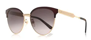 Gucci GG0074S Cat eye sunglasses gold metal frame purple gradient lenses thumbnail 1