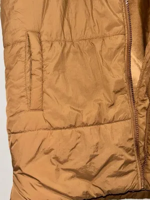 Pink Lily Tan Puffer Vest Women's XS thumbnail 2