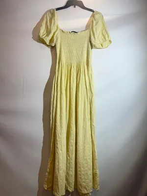 Anthropologie Solid & Striped Corinna Light Yellow Mini Dress Sleeveless Size XL thumbnail 2