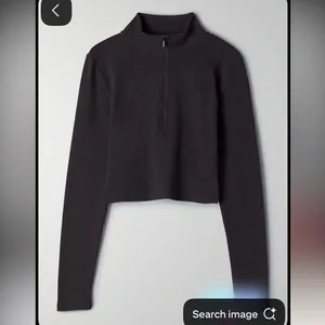 Aritzia black Sunday Best quarter zip crop long sleeve in xs thumbnail 4