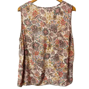 Adrienne Vittadini Paisley Print‎ Sleeveless Top Size 1X thumbnail 2