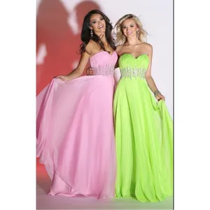 NWT NEW Sparkle Prom by Da Vinci 71441 line dress chiffon strapless beaded dress thumbnail 3