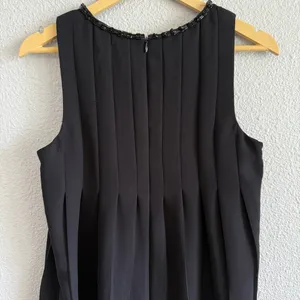 ABS Embellished Neckline Mini Dress Size 6 EUC Pockets‎ Pleated thumbnail 5