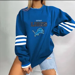 Detroit Lions Blue long sleeve lightweight Sweatshirt! Size large! thumbnail 1