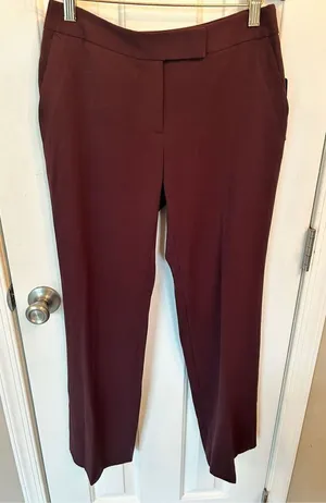 Rafaella burgundy dress pants size 4 petite work pants office wear stylish NWT thumbnail 1