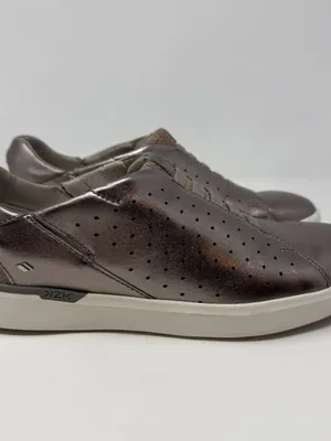 Kizik Miami Hands-Free Slip-On Sneaker Women's 8M Metallic Silver Leather Casual thumbnail 2