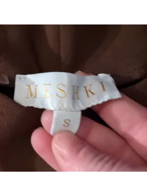 Meshki Chocolate Kandice Split Hem Pants Size Small thumbnail 5