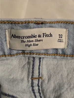 Abercrombie & Fitch Light Blue Frayed Denim Shorts thumbnail 5