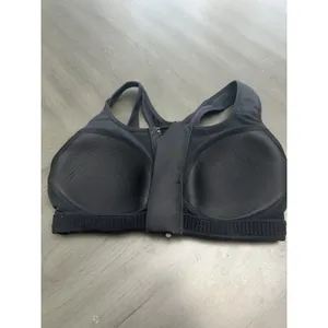 Nike Dri-Fit Sports Bra Women’s Sz S Racerback Zip Up Padded Compression Black thumbnail 6