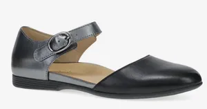 Dansko Liv Mary Jane Flat, Black/Pewter, Size EY39/US8.5-9, NWOT thumbnail 1
