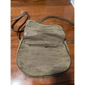 Steven By Steve Madden Crossbody Bag Western Boho Sage‎ Green Scalloped Faux Suede Medium thumbnail 8