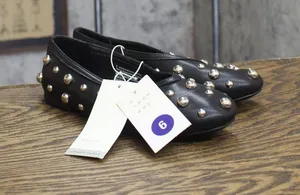 A New Day Womens Sammie Studded Ballet Flats 94462298 Black 6M thumbnail 1
