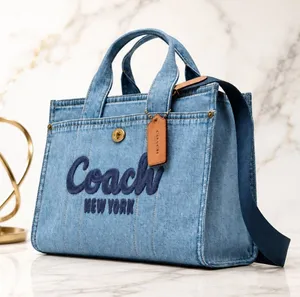 NEW Coach Standard Cargo Tote in Indigo Denim CR657 NWT thumbnail 1
