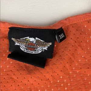 Harley Davidson women's 3x Black Orange Logo Tank hog biker ride mesh moto thumbnail 3
