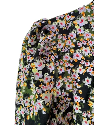 Never Fully Dressed Floral Tie Neck Tiered Loose Fit Midi Maxi Dress Size 4 thumbnail 6