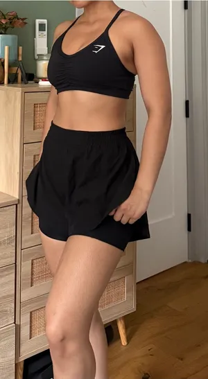 Buffbunny Black Women's Layered Athletic Shorts thumbnail 1