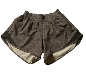 Lululemon Hotty Hot Short II Long 4" Heather Lux Multi Black Lined Swift Size 4 thumbnail 3