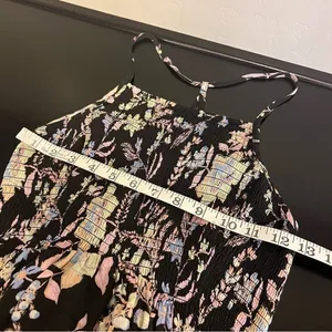 NWOT Free People Heat Wave floral Print Maxi Dress, spaghetti strap racer back,S thumbnail 4