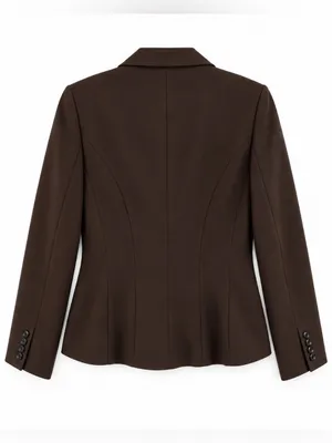 Ann Taylor Petites Women’s 6P Brown Blazer 3 Button Tailored Career Jacket thumbnail 4