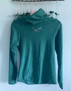 Antigua Long Sleeve Philadelphia Eagles Long Sleeve Turtle Neck top thumbnail 2