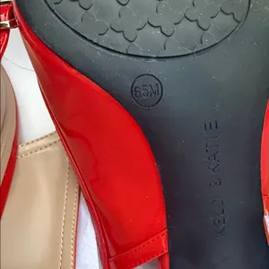 Kelly & Katie Glossy Red Slingback Heels thumbnail 7